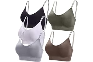BQTQ 5 Pièces Soutien-Gorge Camisole Bralette avec Rembourré pour Femme