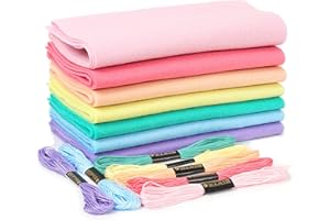 ZAIONE Pastel Soft Felt Sheets Bundle Rainbow Felt Sheets 7Rolls 21x90cm for Back to School Season Craft