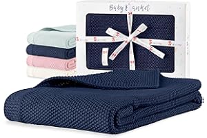 Sweety Fox - Copertina Neonato Bimbo e Bimba 80 x 100 cm - 100% Cotone Biologico - Coperta Neonato Blu Navy - Accessorio Perfetto per Bambini - Nuova Idea Regalo per Neonati Bambino e Bambina