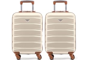 Flight Knight Valigie Rigide in ABS Leggere con 4 Ruote, da Cabina e Stiva, Approvate per oltre 100 Compagnie Aeree tra cui EasyJet, British Airways, RyanAir, Virgin Atlantic e molte altre