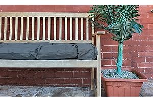 cushion mania Outdoor Chair Seat Pads Bench Pads Waterproof Garden CHUNKY Chair Seat Pads (Bench Pad (143x52x6cm), Grey)