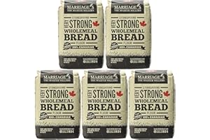 W & H MARRIAGE & SONS Marriages Canadian VERY Strong Wholemeal Bread Flour, 1.5kg (Pack of 5)