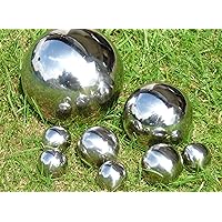 8 x Dekokugel Set Silberkugel Ø 15 cm Ø 10 cm Ø 6 cm Ø 4 cm Edelstahl Kugel Rosenkugel Schwimmkugel Teichkugel