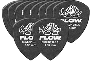 JDLP Puas para Guitarra Eléctrica DUNLOP TORTEX FLOW 558R135 Negras pack 10 unidades - Rockmusic España