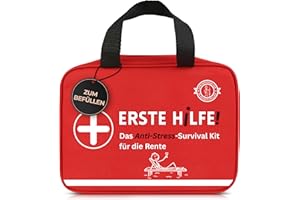 GLÜCKSGUT® ERSTE Hilfe Tasche zur Rente | Ohne Inhalt | Lustiges Geschenk zum Befüllen