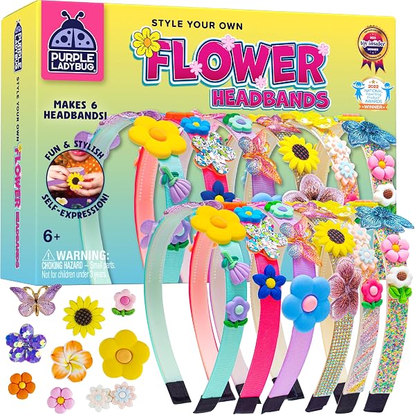 DIY Schmetterling Stirnband Set Für Mädchen – 36 Charms & 6 Stirnbänder Zum Selbermachen, Kreatives Geschenk