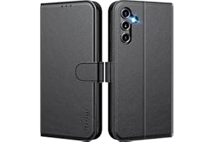 Peakally Coque pour Samsung Galaxy A14 4G / 5G, Blocage du Signal RFID, Etui à Rabat en Cuir de Qualité Supérieure [Pochette de Portefeuille] [Fermeture Magnétique] - (Noir)
