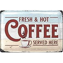 Metalen wandbord COFFEE - YOU CAN SLEEP | Vintage metalen wandplaten Metalen wandbord COFFEE - YOU CAN SLEEP | Vintage metalen wandplaten