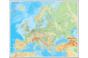 Europa väggkarta Kartförlaget 1:5,5 mili i papptub