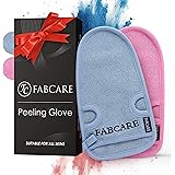 FABCARE Guanto Esfoliante - TEST DERMATOLOGICO MOLTO BUONO - 2 pezzi - pulisce i pori del corpo e del viso - spugna doccia pe