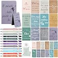 Set Regali Motivazionali Nezyo - 24 Pezzi Con Taccuini, Penne, Segnalibri Magnetici, Per Studenti, Colleghi, Amici (Stile Retrò)