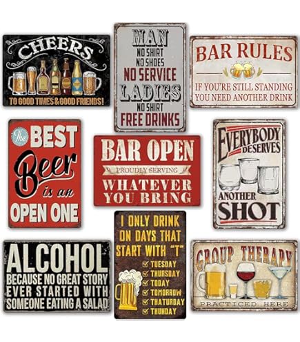 Coffee Bar Tin Sign - 16x4 Inch Metal Wall Decor For Home, Bar, Garage, Man Cave