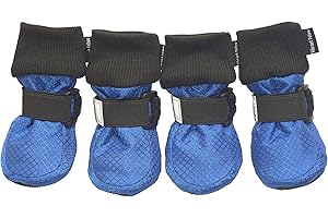 Vibrant Fellow, scarpette per cani per proteggere le zampe, impermeabili, morbide e anti-scivolo, confezione da 4