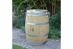 PALATINA WERKSTATT Véritable fût de chêne de 225 litres utilisable comme table, mange-debout, décoration de maison ou de jardin