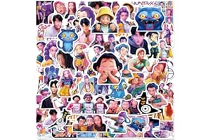 BUXIUGAN 60pcs Kpop Demon Movie Hunters Stickers for Kids,Waterproof Anime Style Vinyl Kpop Demon Movie Hunters Decal for Teen Girl Adult Laptop Water Bottle, Skateboard Phone Guitar Travel Case Bike