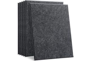 HyFanStr Panneau Acoustique Muraux, Mousse Acoustique Panneaux Acoustiques, Isolation Phonique Mural Anti Bruit pour le Traitement Insonorisé pour d'enregistrement Studio HomeGris foncé Lot de 6