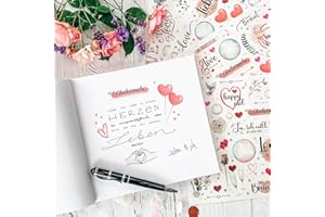 CALLUNA PRODUKTE MIT HERZ CALLUNA® – 256 bezaubernde Hochzeits-Sticker – modern gestaltet mit liebevollen Botschaften und frechen Sprüchen – Sticker für das Gästebuch oder ein Fotoalbum – Herzliche Deko für Hochzeiten