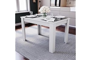 Vida Designs Medina 4 Seater Dining Table MDF Wood Rectangle Modern Kitchen Dining Room Furniture Unit, White