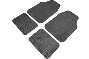 Xtremeauto Carbon Bubble Effect Rubber Non-Slip Car Floor Mats - KA, Fiesta, Focus, Mondeo, C-Max, Eco-Sport, S-Max, Kuga, Edge, Escort