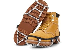 YAKTRAX Chains Heavy Duty Traktion Wandern Cleats, Durable TIG Welded Links, bietet Traktion in EIS & Schnee, schwarz