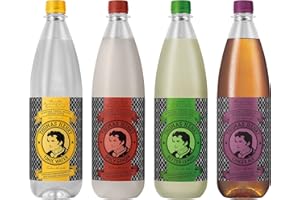 GREAT BRITISH TRADING LIMITED Big Thomas - Thomas Henry Probierpaket - 4x1L - Spicy Ginger, Ginger Ale, Bitter Lemon, Tonic Water + Cocktail Booklet