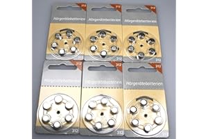 Hörgerätebatterien Größe 312er 36 Stück braun von Hörex Basic