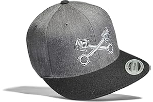 Baddery Gorra de béisbol: Piston 2 - Gorro Hombre - Regalo Coche Motor - Racing Cap - Gorras Biker - Tapa Tuning - Gorros Moto - Unisex - Snapback Racer - Motores - Tuner Tuning Auto
