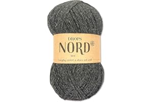 Frida's Wollhaus Drops Nord Ovillo de lana virgen para calcetines, 50 g, lana virgen de alpaca, para tejer, 23 colores (mezcla 06, gris oscuro)