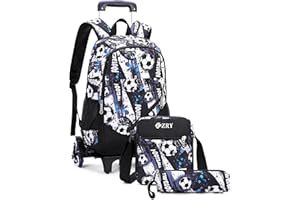 HTgroce Cartable a roulettes Garçon 1 Grade Cartable a Roulette Garçons Primaire.