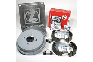AUTOPARTS-ONLINE Zimmermann Bremstrommeln Coat Z + Bremsbacken Kit Z vormontiert/einbaufertig + Radbremszylinder für hinten/für die Hinterachse