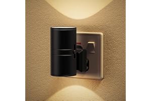 JandCase Night Light, Night Light Plug in Wall with Dusk to Dawn Sensor, Dimmable 0-100LM, 3000K Warm White, Plug in Nightlight for Hallway, Bathroom, Bedroom, Stairs