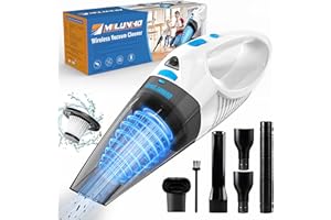Milunho Handheld Vacuum, 8000PA Car Vacuum Cleaner Cordless with Powerful Suction, Lightweight & Portable Car Hoover with Large-Capacity Battery, Handheld Vacuum Cleaner for Car/Home