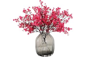 JAKY-Global 6pcs Babys Breath Künstliche Blumen Gypsophila Bouquet Bulk Fake Frühling Seide Kleine Blumen Real Touch Faux Floral für Haus Schlafzimmer Küche Garten Hochzeit Weihnachten Dekor (Rose)