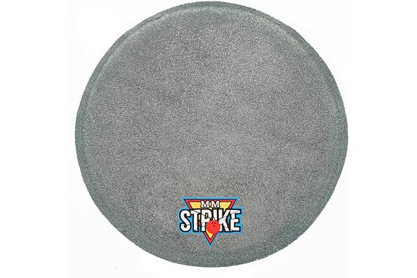MMSTRIKE superabsorberande, dubbelsidigt läder bowling shammy - premium rengöringsdyna för bowlingbollar - repfri. Oljeborttagningsdyna - rund mjuk bowlingduk (18 cm).