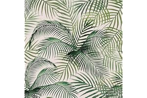 ICYEHAO Carta da Parati Foglie di Palma, 44 x 600cm Carta da Parati con Foglie Verdi Parato Autoadesivo Foglie Tropicali Verde Jungle Pellicola Adesiva per Mobili,Camera da Letto,Soggiorno,Bagno,Cucina