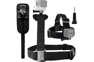 CAMKIX Ensemble de Supports de Fixation sur Corps pour GoPro/DJI Osmo Action Compatible avec Tous Les Modèles de Caméra GoPro