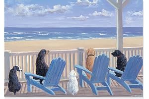 PETER PAUPER PRESS Dogs In Deck Chairs Note Cards (Boxed Cards, Stationery)