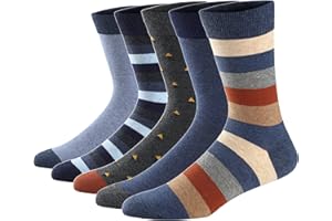 Ueither Calze da Uomo Coloratissimi in Cotone Stilisti Calzini Fantasia dal Design Comodo