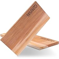 MAVANTO® XXL Grillbretter Räucherbretter - Kanadisches Zedernholzbrett zum Grillen - EXTRA DICK (30x14x1,5cm) langlebig…