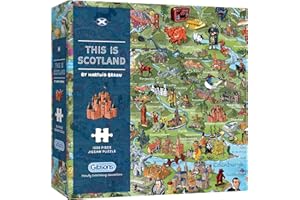Gibsons This is Scotland 1000 Piece Jigsaw Puzzle for Adults – Illustrated Attractions Map by Hartwig Braun – Scottish Landmarks & Culture – Premium Sustainable Puzzle Made in the UK/EU