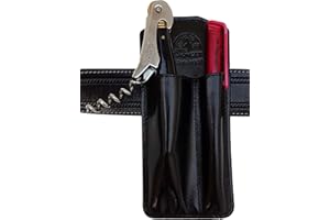 CLAIRE-FONCET Étui de Ceinture Porte Limonadier Décapsuleur/Stylo ou Étui Tire-Bouchon et Porte Stylo, Garçon de Café, Serveur, Café, Bar, Brasserie, Pizzeria, Livré "Sans Tire-Bouchon ni Stylo"