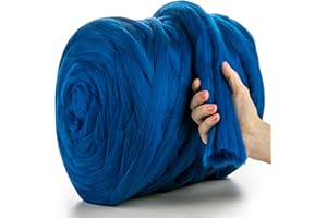 MeriWoolArt® 100% Lana Merino Hilo Grueso de Manta XXL 4-5cm, Hilo Gigante, Merino Mana Gruesa suave, Fieltro de Lana Seco Mojado, DIY Manta Grande Lana Regalo Navidad