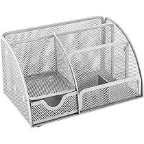 Organiseur De Bureau à 5 Niveaux En Maille Métallique Blanc – Format A4 – Trieur à Courrier/Papier – Dimensions 37,3 X 29,5 X 34 Cm - 6