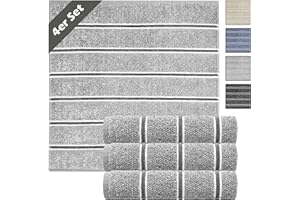 Lashuma Toalla de Cocina 50x50 cm Luzern, Paños de Cocina Algodon Gris, 4 Trapos Algodon