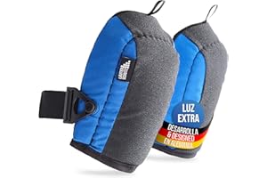 LAUTER SCHUTZ LauterSchutz® CONFORT Rodilleras con tecnología de cojín de gel de 2 zonas - correa extendida en el muslo para una perfecta sujeción y comodidad - para artesanos profesionales y bricolaje