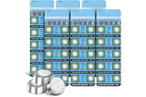 VEMFAY 60 Stück LR44 Knopfzelle, Batterie LR 44 Knopfzellen AG13 Batterien Knopfbatterie Knopfzellenbatterie (357/357A/L1154/A76)