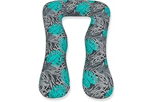 Amilian Poduszka do karmienia dla osób śpiących na boku, dla kobiet w ciąży, ciążowa, do przechowywania, XXL