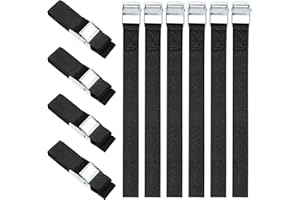 NUANGOO 10 Stück Spanngurt,Zurrgurt,25 mm x 50cm,Spanngurte mit klemmschloss Geeignet zum Bündeln von Transportern, Motorrädern und LKWs,nach DIN EN 12195-2 (50CM)