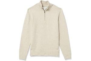 Amazon Essentials Herren Soft-Touch-Pullover mit Viertelreißverschluss und Langen Ärmeln