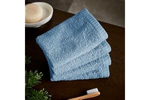 Catherine Lansfield Szybkoschnąca bawełniana ściereczka do twarzy, 4 szt., niebieska